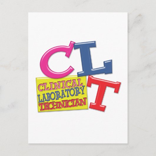 CLT お洒落 LETTERS臨床検査技術 ポストカード (正面)