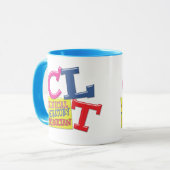 CLT お洒落 LETTERS臨床検査技術 マグカップ (正面左)