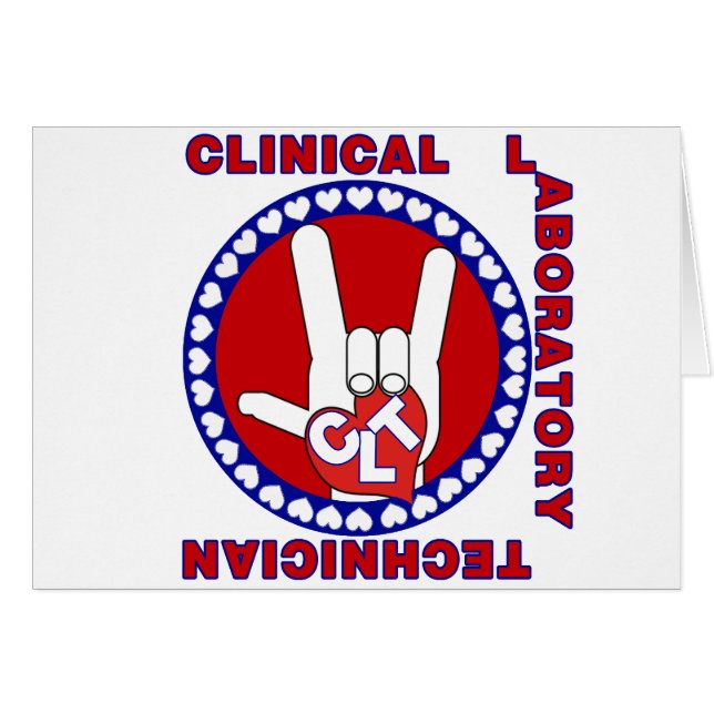 CLT CLINICAL LAB TECH ASL iLOVEロゴ (正面横)
