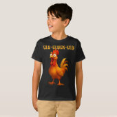 Clu-cluck-clu Funny Rooster Chicken Hilarious Farm Tシャツ (正面フル)