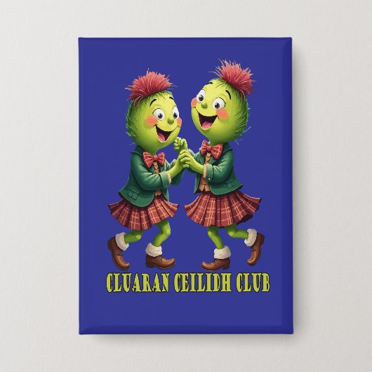 Cluaran Ceilidh Club スコットランドの アザミ 缶バッジ (正面)