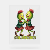 Cluaran Ceilidh Club Scottish Thistles Wearing アクリルサイン (正面)