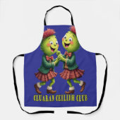 Cluaran Ceilidh Club Scottish Thistles Wearing エプロン (正面)