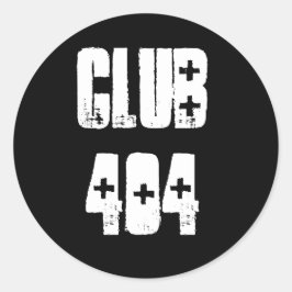 ‘Club 404’ Sticker with Shotgun Ambulance Font ラウンドシール