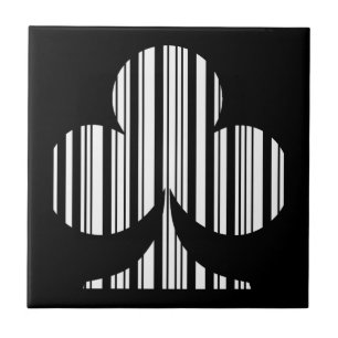 CLUB BAR CODE トランプのスートのバーコードパターン タイル