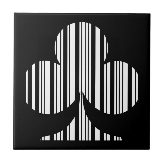 CLUB BAR CODE トランプのスートのバーコードパターン タイル (正面)