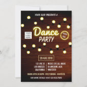 Club DJ Dance Musicのパーティー追加の招待 招待状 (正面)