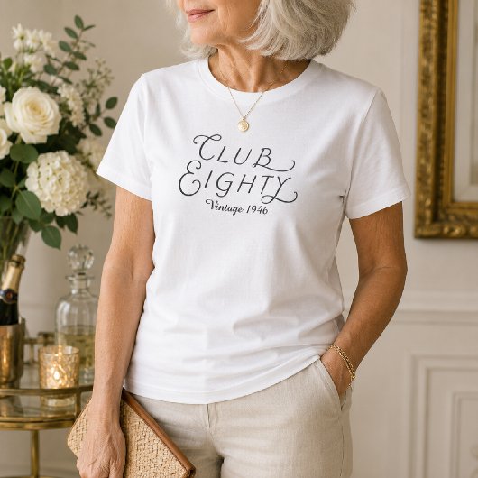 Club Eighty 80歳の誕生日Tシャツ Tシャツ