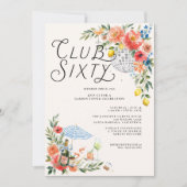 Club Sixty 海辺の庭園 60歳の誕生日 招待状 (正面)