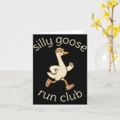 Club Sport Silly Marathon Gymer Running Goose Runn カード (黄色い花)
