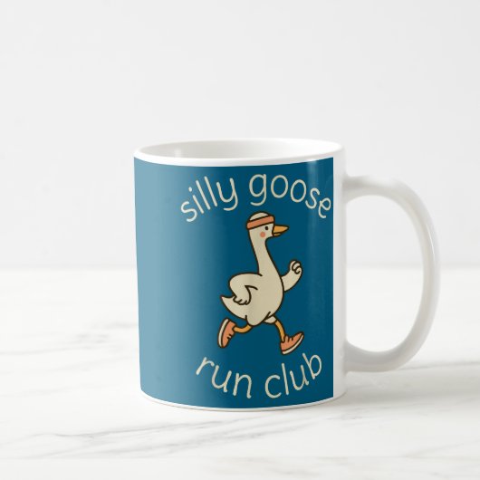 Club Sport Silly Marathon Gymer Running Goose Runn コーヒーマグカップ (右)
