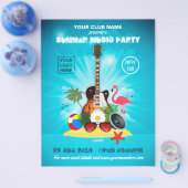Club Summer Musicパーティーロゴと写真の追加 チラシ (シングル)