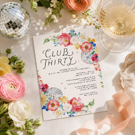 Club Thirty ガーデンディスコ 30歳の誕生日 招待状