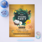 Club/Tropical Summer企業の追加の写真とロゴ チラシ (シングル)