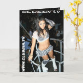 CLUBBIN TVグリーティングカード カード (黄色い花)