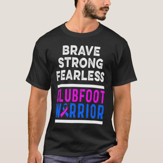 Clubfoot Awareness Warrior Brave CTEV TEV Survivor Tシャツ (正面)