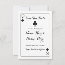 Clubs Ace Spades Wedding日付王の招待を救って下さい