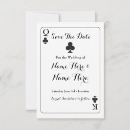 Clubs Ace Spades Wedding日付王の招待を救って下さい セーブザデート