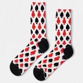 Clubs and Spades Playing Card Printed Socks ソックス (左)