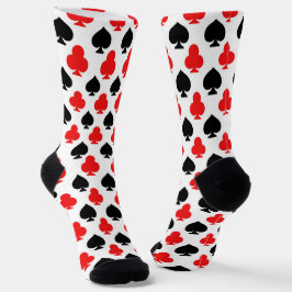 Clubs and Spades Playing Card Printed Socks ソックス