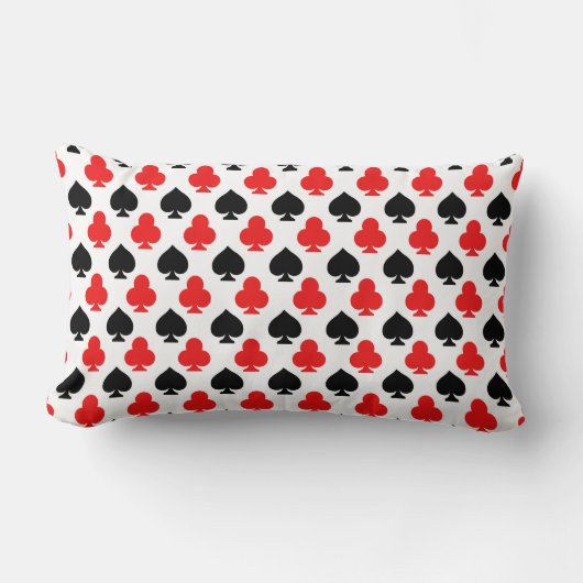 Clubs Spades Playing Card Decorative Throw Pillow ランバークッション (正面)