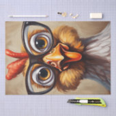 Cluck & Gasp:ショックを受けた鶏の顔の切り離 薄葉紙 (クラフト)