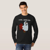 Cluck I Mean Boo Chicken Farmer Chicken Halloween Tシャツ (正面フル)