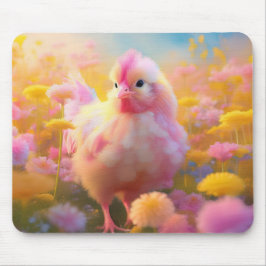 Cluckin' Cute: The Pink Chicken Mousepad マウスパッド