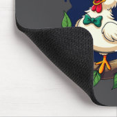 Cluckin Good Time Funny Chicken Illustration  マウスパッド (コーナー)
