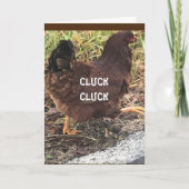 "CLUCKING CHICKEN SAY HAPPY BIRTHDAY" カード (正面)