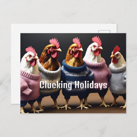 Clucking Holidays ポストカード (正面/裏面)