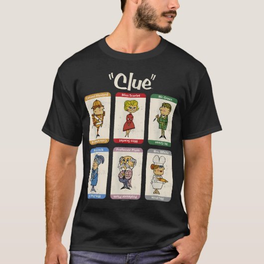Clue レトロキャラクター ボックス tシャツ (正面)
