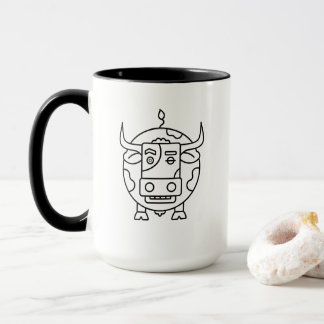 Clueless Bull Abstract Art Mug マグカップ
