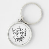 Clueless Bull Art Keychain キーホルダー (正面)