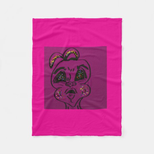 Clueless Bunny Fleece Blanket フリースブランケット (正面)