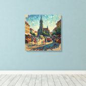 Cluj-Napoca Market Square Canvas Art キャンバスプリント (インサイチュ (ウッドフロア))