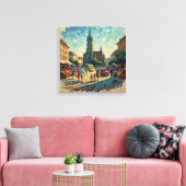 Cluj-Napoca Market Square Canvas Art キャンバスプリント (インサイチュ (リビング))