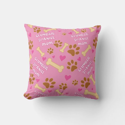 Clumberスパニエル犬犬の品種お母さんのギフトのアイディア クッション (正面)