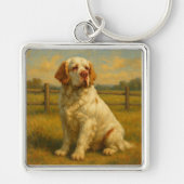 Clumber Spaniel キーホルダー (正面)