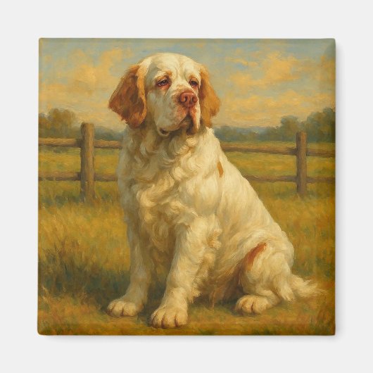 Clumber Spaniel マグネット (正面)