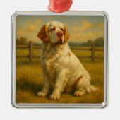 Clumber Spaniel メタルオーナメント (正面)
