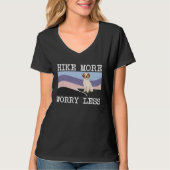 Clumber Spaniel Hike More Worry Less Graphic Hikin Tシャツ (正面)