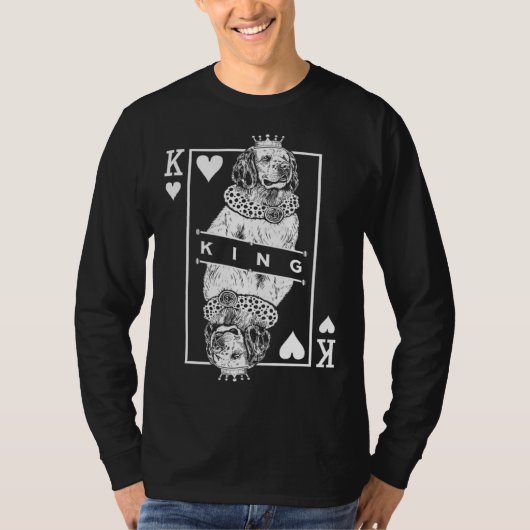 Clumber Spaniel King Of Hearts  Dog  Pop Tシャツ (正面)