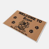 Clumber Spaniel Personalized Door Mat Doormat ドアマット (アングル)