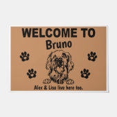 Clumber Spaniel Personalized Door Mat Doormat ドアマット (正面)