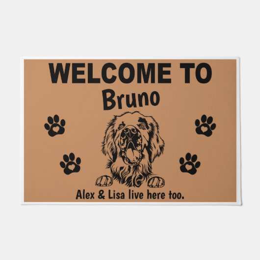 Clumber Spaniel Personalized Door Mat Doormat ドアマット (正面)