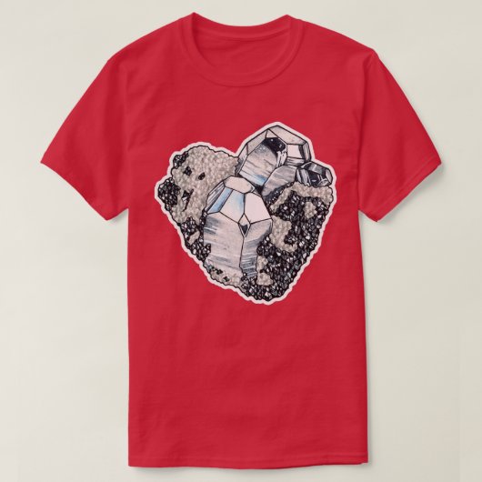 Cluster de cristaux dx27hmatite classique tシャツ (デザイン正面)