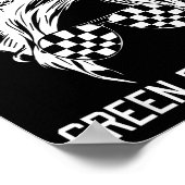 Cly Until The Green Flag Drops Messy Bun Racing Wo ポスター (角)