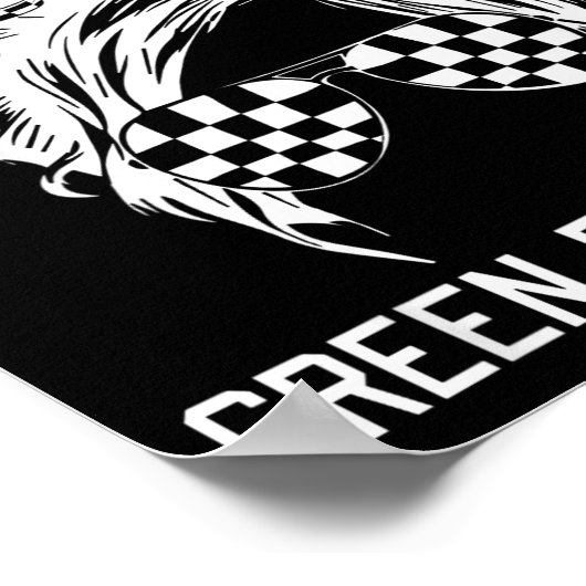 Cly Until The Green Flag Drops Messy Bun Racing Wo ポスター (角)