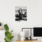 CLYDEのパートナーであるBONNIE PARKERが1934年ポーズを打つ ポスター (ホームオフィス)